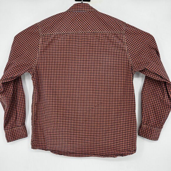 Third Army Shirt Mens Medium Western Pearl Snap Cowboy Rancher Check Long Sleeve - Picture 4 of 10